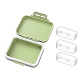 Kleine Pillendose, Reise-Tabletten-Organizer | Tabletten-Organizer mit 3 Fächern für Taschentasche, 3-mal täglich, tragbar, feuchtigkeitsfest, für Fischöl