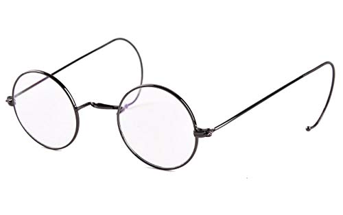 Image of Agstum Blue Light Blocking Reading Glasses, Small Round Wire Rim Readers for Computer Use Anti-Glare Cut UV400