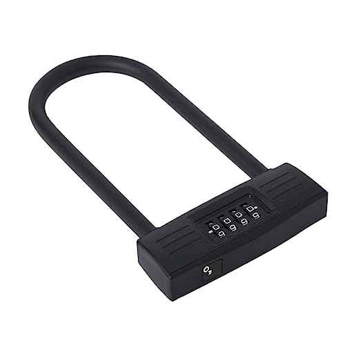 Gadpiparty Combination u Lock Keyless Bike Lock for Bicycle Scooter Motorcycle Security Easy to Use Resettable Code Durable Design Black