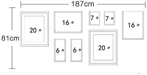 FPM Hängende Fotoanzeige. Fotorahmen Moderne Gartenwände Cyan Grüne Holzrahmen Wohnzimmer Wände 8 Stück / 187x81cm – Bild 3
