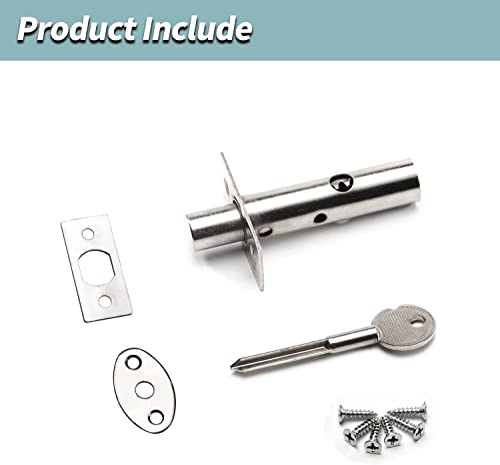 Crust Stainless Steel Hidden Manager Fire Door Tubewell Mortise Lock Latche with Key and Screw for Office Home