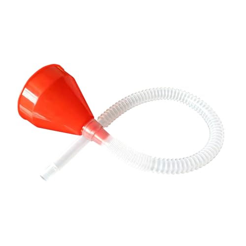 ZIMISI Plastic Fuel Funnel with Long Hose Flexible Wide Mouth Filling Funnel Universal Automotive Accessories for Engine Oil/Gas/Fuel/Gasoline/Diesel/Water/Fluid/Liquid Transmission (1PC)