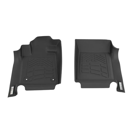 Westin 72-110021 Black Sure Fit Front Row Custom Fit Molded Floor Liners Mats fits 1999-2007 F-250 F-350 F-450 F-550 Super Duty 1 Pair
