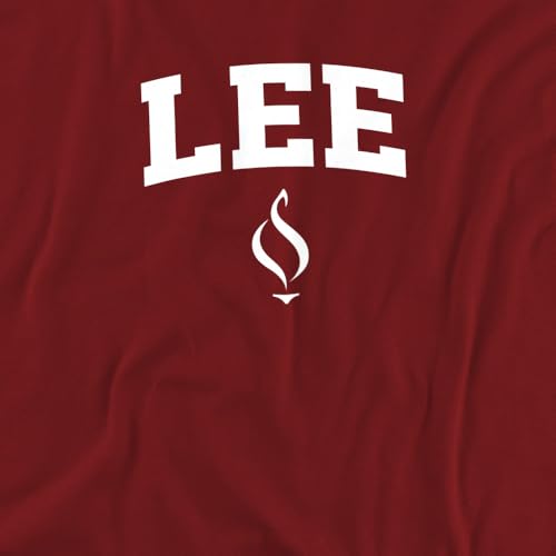 LOGOVISION Lee University One Color Arched Unisex Adult T Shirt, Maroon, X-Large