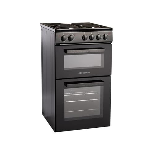 Cookology 93L 50cm Freestanding Twin Cavity Electric Cooker - Black