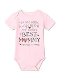 Infant First Mothers Day Onesie Pink The World's Best Mommy Belongs to Me One-Piece Romper Size 6-9 Months