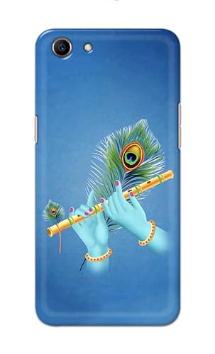 Image of PRINTFIDAA Printed Hard Back Cover Case for Oppo A1 | Oppo A83 | Oppo CPH1729 Back Cover (Flute in Krishna Hands) -112