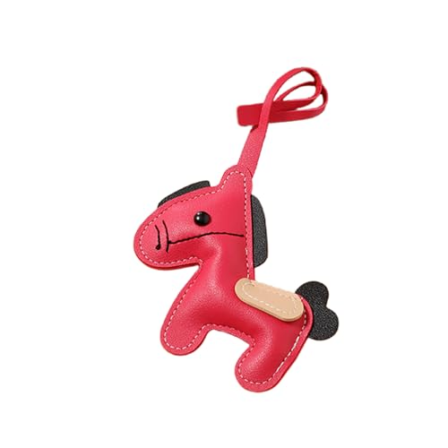 Adorable Horse Shaped Keyring PU Leather Keychain Lightweight Portable for Everyday Use Holder Ornament Horse Keyring