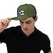 Puerto Rico Flag Hat Unisex Flat Bill Baseball Cap Adjustable Snapback Hats Fashion Cool Hip Hop Tops Moss Green