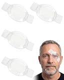 RAMGLYO Benda Oculare Autoadesiva 4 Pezzi con Fori Ventilazione per Chirurgia Cataratta. Protezione comoda in plastica trasparente per bambini e adulti, favorisce guarigione.