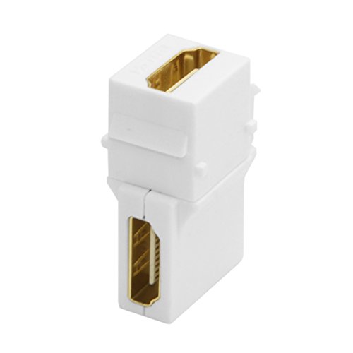 chenyang HDMI Keystone Jack Adapter 90 Degree Right Angled HDMI 1.4 Snap-in Female to Female Keystone Jack Coupler Adapter for Wall Plate - Image 3