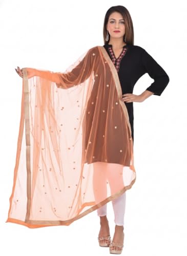 Image of YOUTHQUAKE Women's Embroidered Net Dupatta