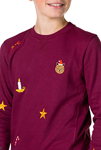 Opposuits Deluxe - Teen Boys Christmas Sweater - Holiday Outfit - Burgundy Red - Kids Christmas Clothing - Long Sleeve Sweater4