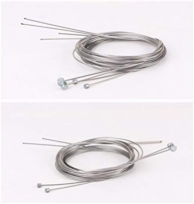 NA 4 Pcs Mountain Bike Gear Brake Cable Universal Mountain Bike Brake Cable and Bicycle Shifter Cable Front & Rear Replacement Accessory for Road Bike MTB Bicycle Cycling