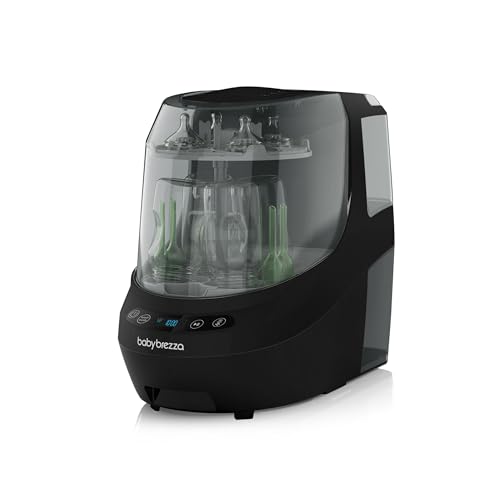 Baby Brezza Bottle Washer Pro - Baby Bottle Washer Sterilizer + Dryer - All in One Machine Cleans Baby Essentials like Bottles + Pump Parts To Replace Bottle Brushes and Drying Racks-BLACK EDITION