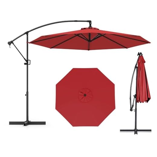 10ft Cantilever Outdoor Patio Umbrella
