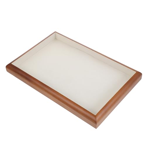 CONGARTENO Bandeja Organizadora de Joyas de Nogal Vintage para Anillos y Pendientes Diseño Ligero Portátil para Exhibición y Almacenamiento Elegante