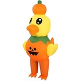 Gemscream Inflatable Duck Pumpkin Costume for Adults 2025, Halloween Blow up Costume 3D Realistic Suit for Halloween, Cosplay, Parades, Festivals Theme Parties