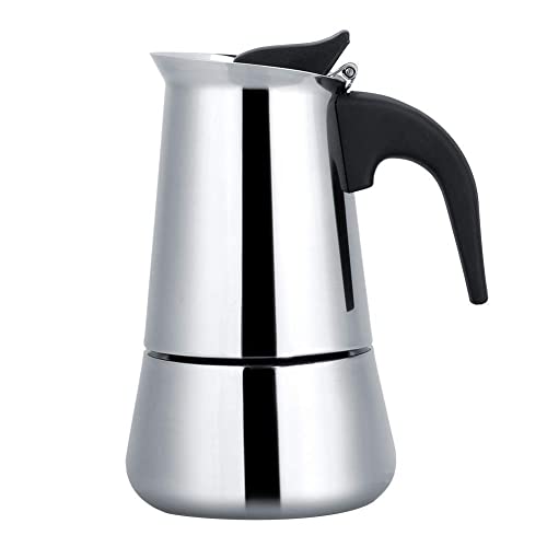 Beufee Caffettiera Moka Espresso, Stovetop Espresso Maker Moka Pot Espresso Maker In Acciaio Inox Caffettiera Italiana Moka Express(200ml)