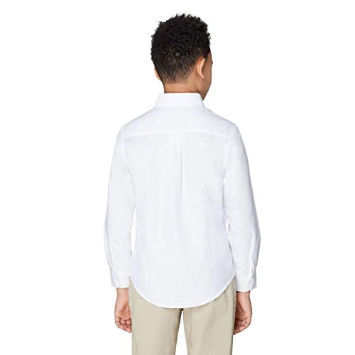 French Toast Boys Long Sleeve Classic Dress (Standard & Husky) Button Down Shirt, White, 18 Husky #TOP1