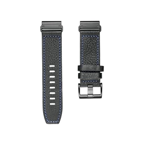 20 22 26mm Quickfit���U�[�x���g�ɓK������Garmin Fenix/Tactix/Forerunner/Vivoactive/Approach/MARQ/Enduro(BLK BLU,22mm)