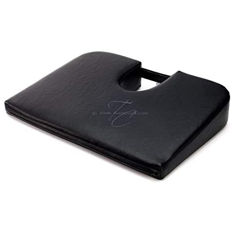 Tush Cush Home Office Orthopedic Large Computer Ergonomic Seat Cushion Original - Firm Black Carbon Vinyl Cover