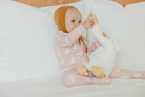 Image of Copper Pearl Zip-Up Footie Baby Pajamas - Soft Newborn Onesies for Boys & Girls, Tag-Free with Two-Way Zipper Baby Sleepers for Newborn - 24 Months, Goosie