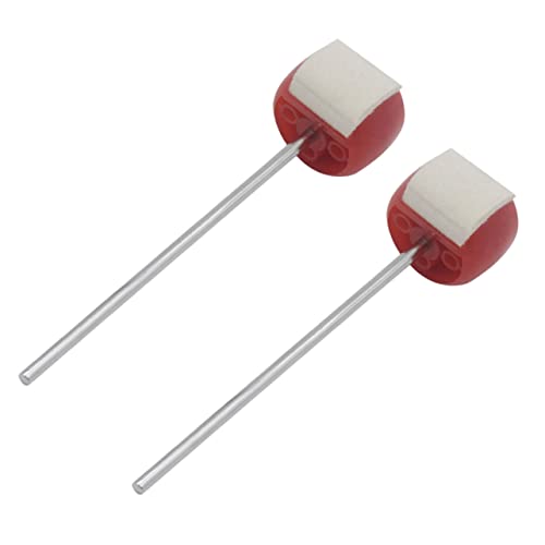 2 Pzas Baquetas de Fieltro para Bombo de Pedal de Batería miniatura 1