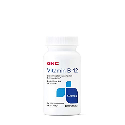 GNC Vitamin B-12 500mcg, Supports Energy Production, 100 Tablets
