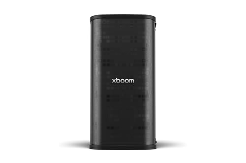 LG xboom Stage501 by will.i.am, tragbarer Bluetooth-Lautsprecher, DJ- und Karaokefunktion, LED-Beleuchtung, 4 Aufstellfunktionen, (220 W, Signature Sound, IPX4, bis zu 25 Std. Akkulaufzeit), Schwarz