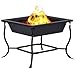 vidaXL Brasero Recipientes de Fuego Estufa de Carbón Leña Chimeneas de Jardín Terraza Aire Libre Exterior Barbacoa de Acero Negro 42x42x45 cm Imagen de vidaXL Brasero Recipientes de Fuego Estufa de Carbón Leña Chimeneas de Jardín Terraza Aire Libre Exterior Barbacoa de Acero Negro 42x42x45 cm