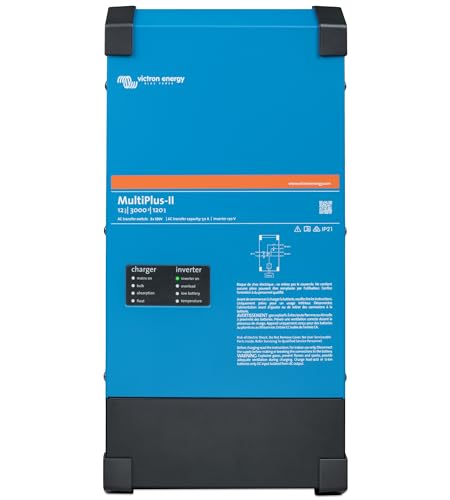 Victron Energy MultiPlus-II - Power Inverter - 2X Pure Sine Wave Inverter Charger for 120 amp Battery - with PowerAssist Technology - 3000VA 12-Volt