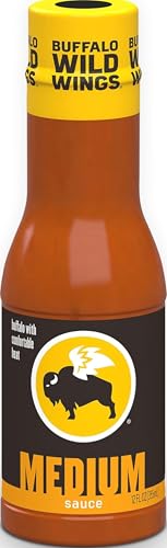 Buffalo Wild Wings Medium Buffalo Sauce, 12 fl. oz., Perfect Dipping Sauce, Chicken Marinade, Wing...