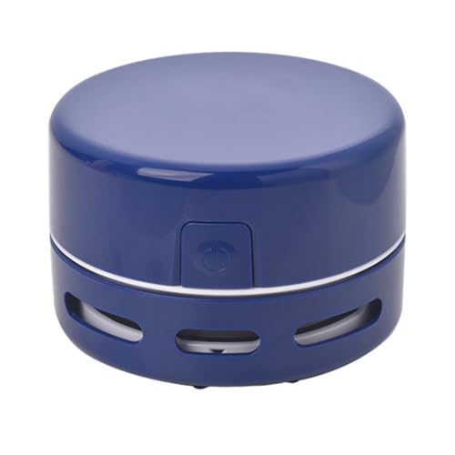 Lawnoval Mini migas para aspiradora, portátil de escritorio, oficina, coche y pelo de mascotas, diseño ligero inalámbrico con fuerte succión, 8,3 x 6 cm, material ABS, azul oscuro