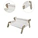 Cat Sofa Bed, Elevated Chair, Lightweight, Sturdy, with Removable Cover, Indoor Pet Sofa, White