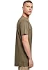 Build Your Brand Men's Shaped Long Tee T-Shirt (Pack of 1), Olive, 4XL #1