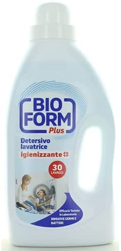 4 Pz Bioform Plus Igienizzante Detersivo Bucato Lavatrice Liquido 30 Lavaggi 1625 Ml [Totale 6,5 Litri]