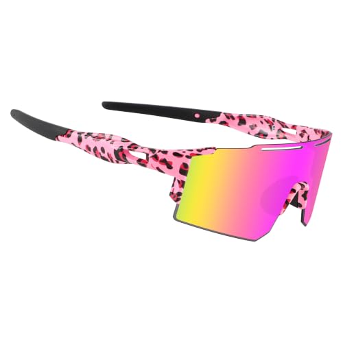 OULAIQI Lightweight Sports Sunglasses UV400 for Men Women Running Cycling