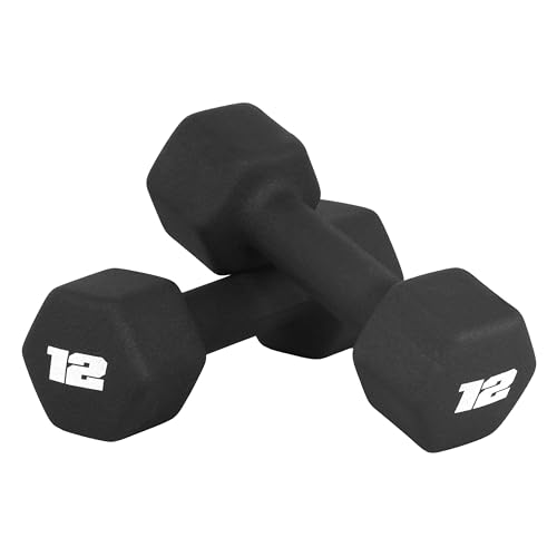 Image of CAP Barbell Neoprene Dumbbell Weights Pairs & Sets | Black