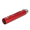 Phefop Inline Microphone Preamp, 28dB Gain Dynamic Active Mic Booster with XLR Connector 48V Power for Recording Broadcasting Live Streaming (Red) #2