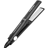 Miropure ヘアアイロン ストレートアイロン 25mmプレート 2way マイナスイオン 130℃～230℃温度調整 LCDデジタルディスプレイ ワンタッチロック 360度回転コード 自動電源オフ ヘアストレートナー 軽量 コンパクト 男女兼用 海外対応 PSE認証済 ブラック