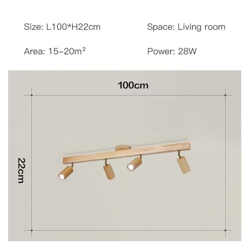 Lampe suspendue LED bois moderne plafonnier pour all&eacute;e