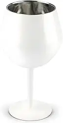 Taça Térmica de Alumínio Inox 410ml – Mantém Bebidas Geladas por Mais Tempo, Design Moderno e Sofisticado – Ideal para Cerveja, Drinks e Vinho (Branco)