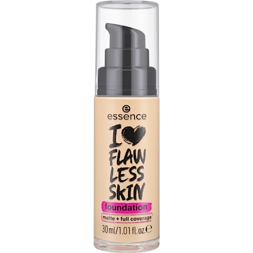 Essence Cosmetics Fondotinta I Love Flawless Skin, Lunga Durata, Opacizzante, Risultato Istantaneo, Opaca, 30 ml