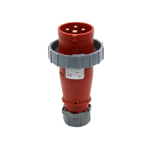 Enchufe industrial 4P 16A tipo 282 IP67 400V para conexiones trifásicas seguras 3