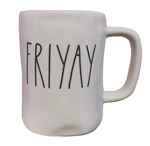 Taza de cerámica Rae Dunn con letras grandes miniatura 1