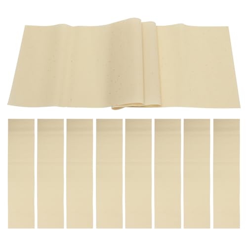 DIYEAH 50 Pcs Papel De Arroz Papel Carta Practicar El Papel Xuan Papel De Pincel De Escritura Papel De Pintura China Papel Sumi Papel De Caligrafía Papel De Arte Chino Light Brown