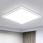 12 Inch Square Flush Mount LED Ceiling Light Fixture, 6500K Daylight White Light LED Ceiling Lamp, Slim Flat Panel Lighting Fixture for Laundry Room, Bedroom, Kitchen, Living Room, Closet - Image 2