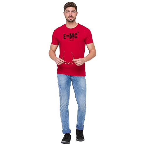 Image of Spykar Men's Printed Slim Fit T-Shirt