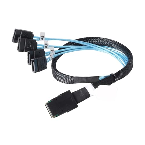 Splitter Cables SFF-8087 36-Pines a 4 SATA 7-Pines 0.7m miniatura 4